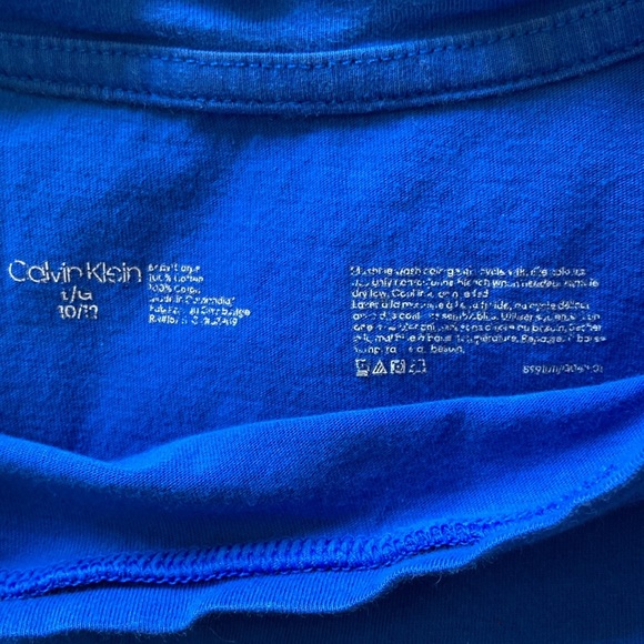 CALVIN KLEIN | Blue T-Shirt - Very small for a teen - Picture 3 of 3